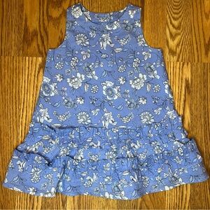 Janie and Jack Toddler Floral Blue Sleeveless Dress